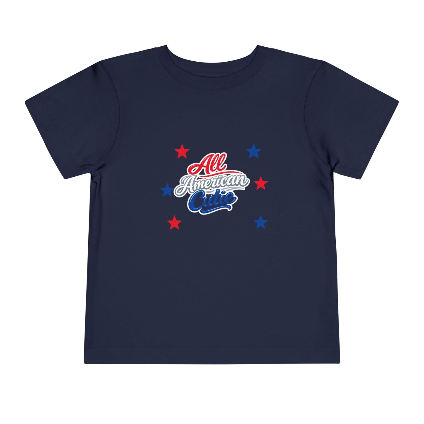 Toddler Tee — "All American Cutie" Patriotic Stars Shirt
