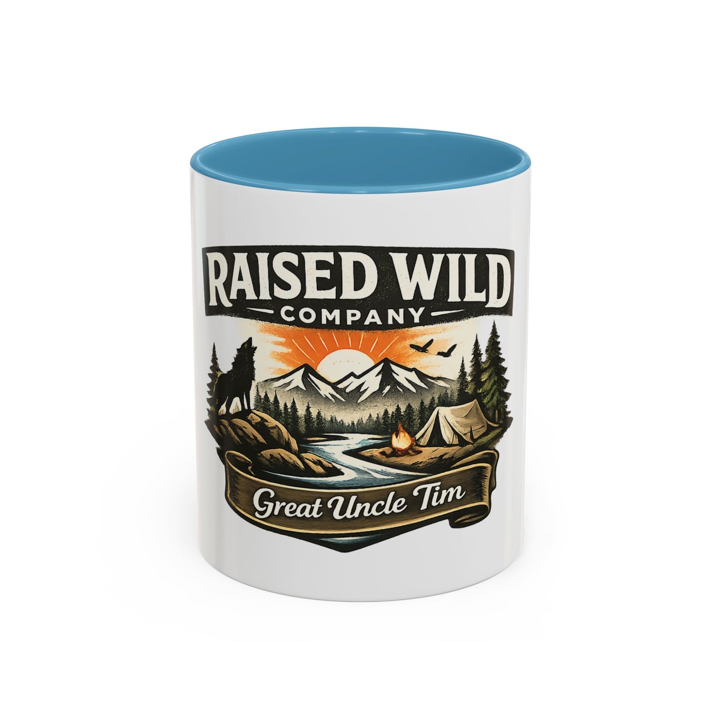 Raised Wild Company Camping Mug – 'Great Uncle Tim' Outdoor Coffee Cup