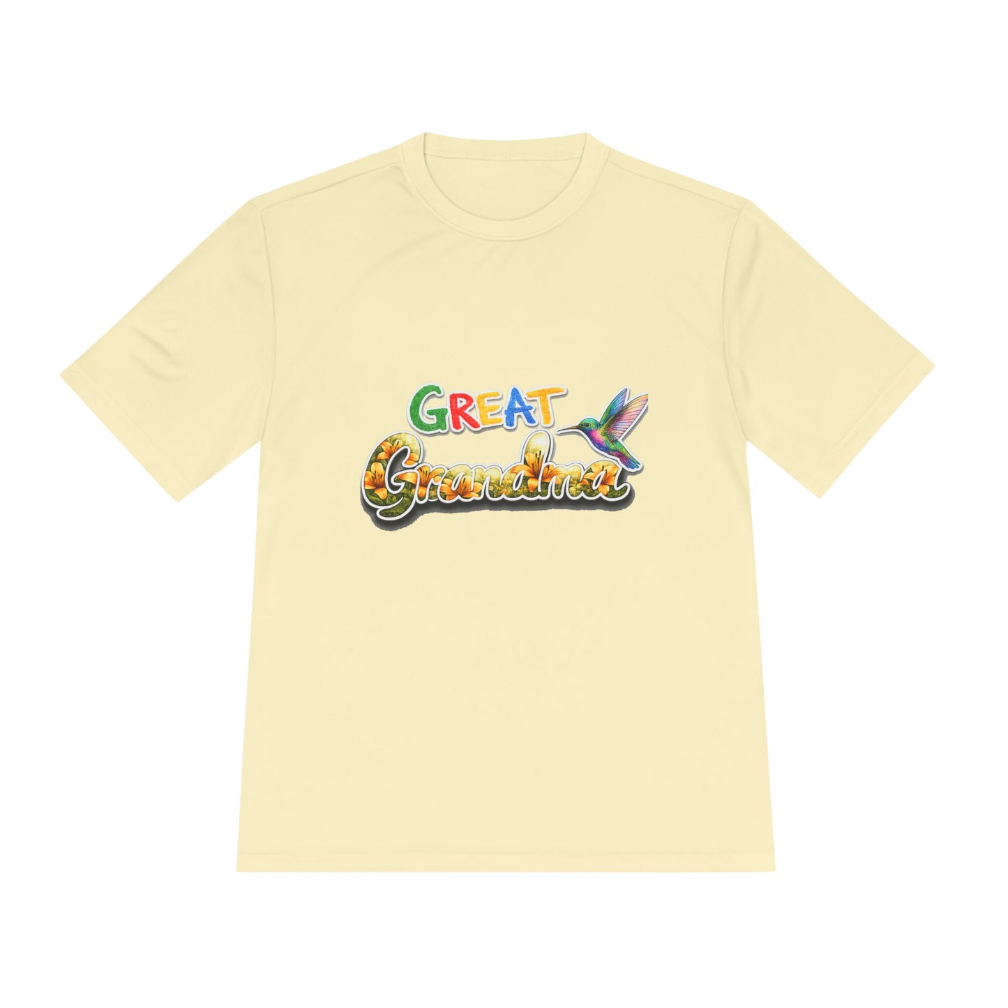 Great Grandmother Tee — Colorful Hummingbird Floral Design