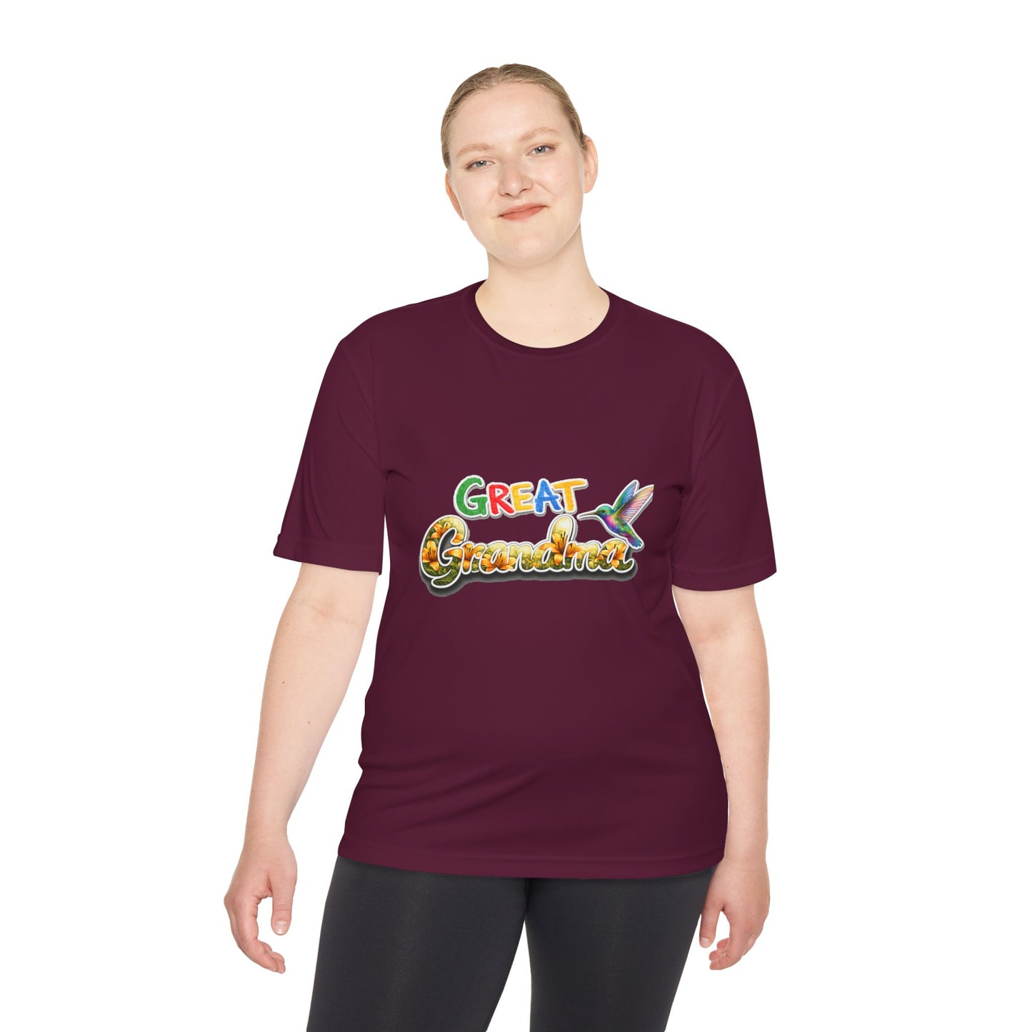 Great Grandmother Tee — Colorful Hummingbird Floral Design