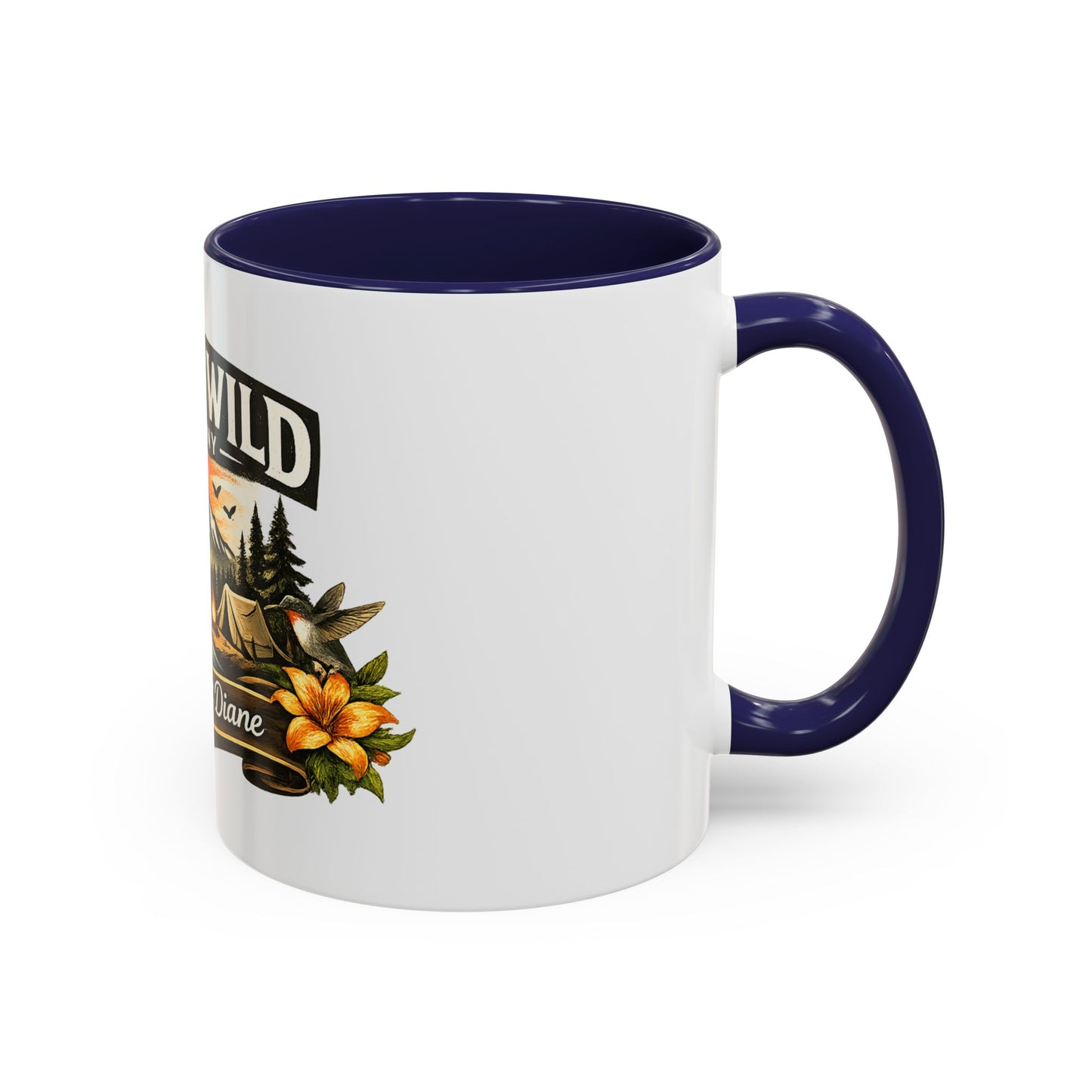 Raised Wild Company Camping Coffee Mug – Personalized “Great Aunt Diane” Gift