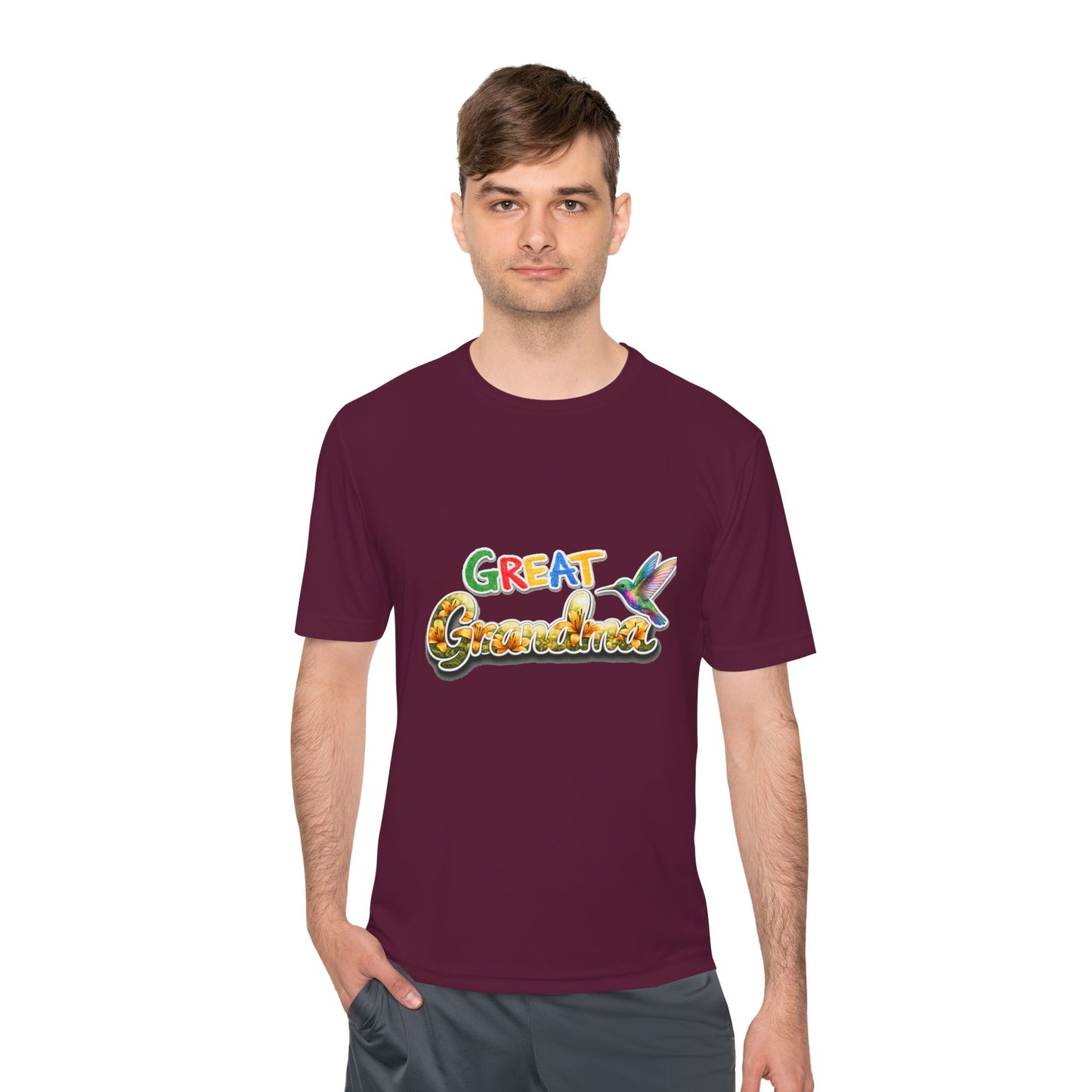 Great Grandmother Tee — Colorful Hummingbird Floral Design