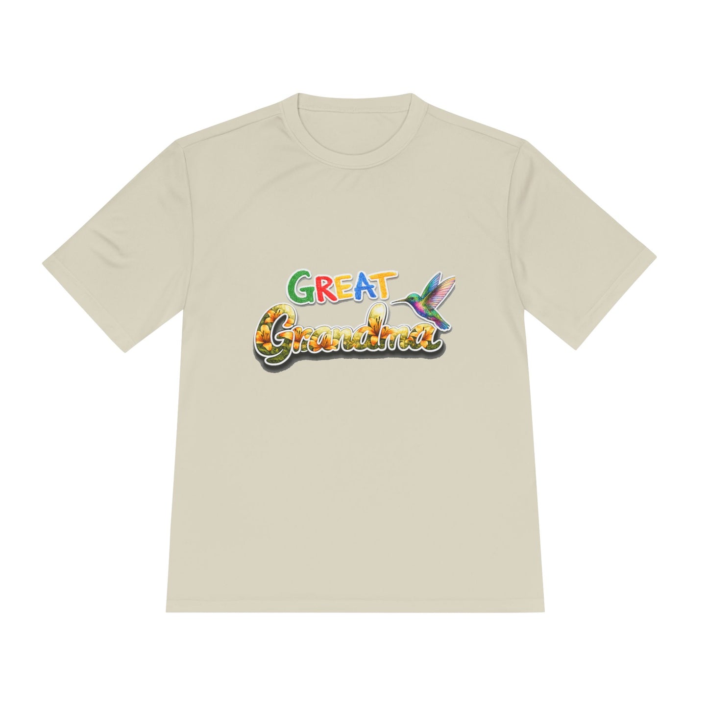 Great Grandmother Tee — Colorful Hummingbird Floral Design