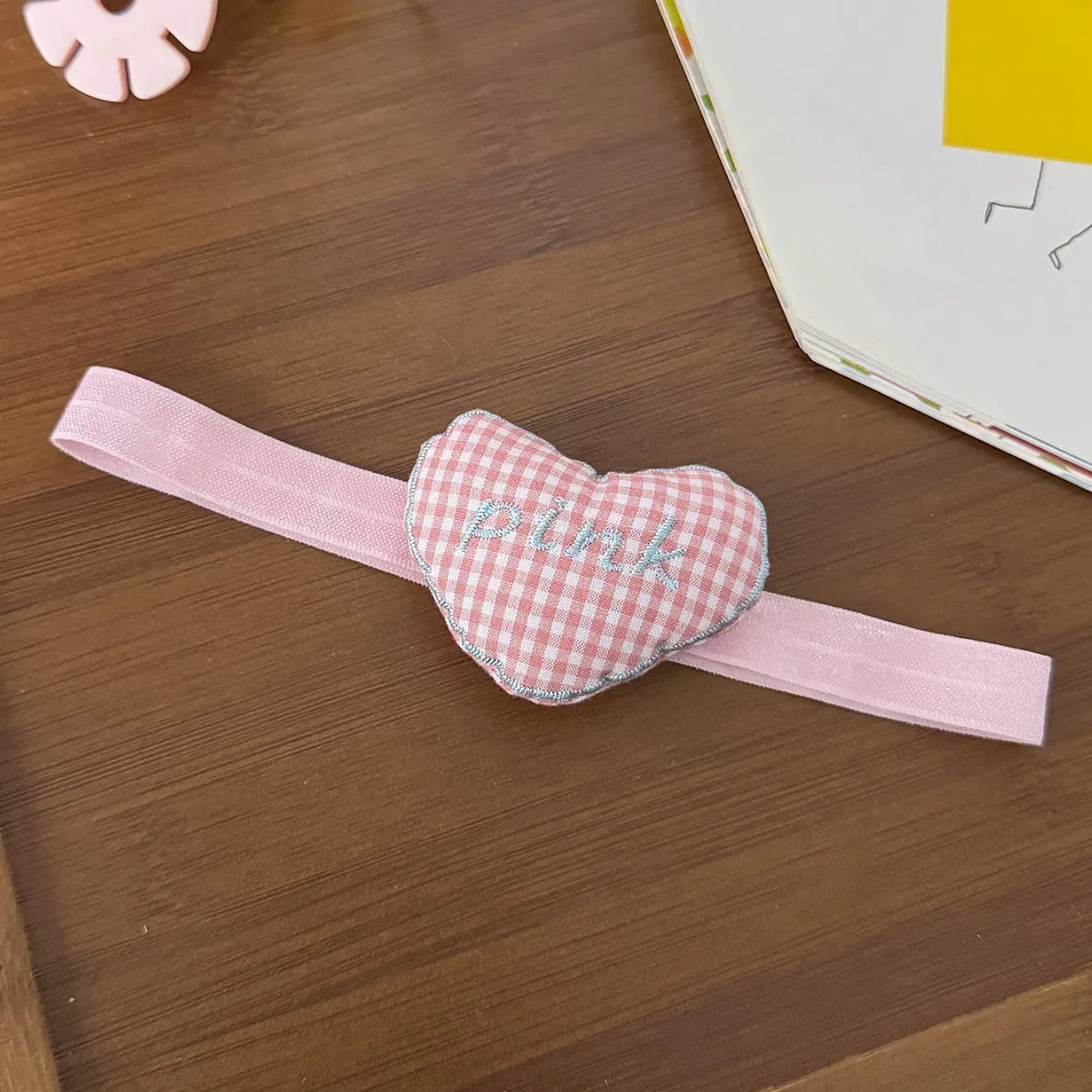 Pink Bow Headband for Baby Girls Hairbow  Bowknot Headwrap Kids Nylon Knot Turban Headbands Princess Plaid Bows Turban Hairband