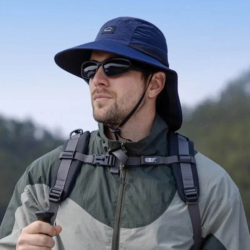 Wide Brim Mesh Breathable Sun Hat with Neck Flap | Outdoor Visor | Unisex