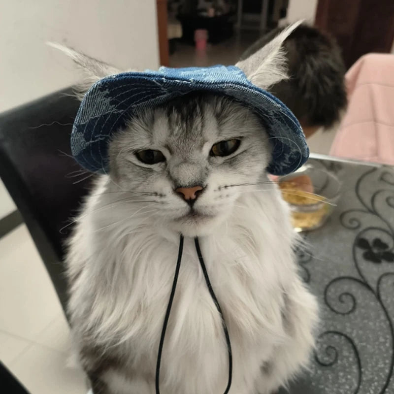Pet Bucket Hat | Sun Hat for Small & Medium Dogs and Cats | Cute Pet Accessory
