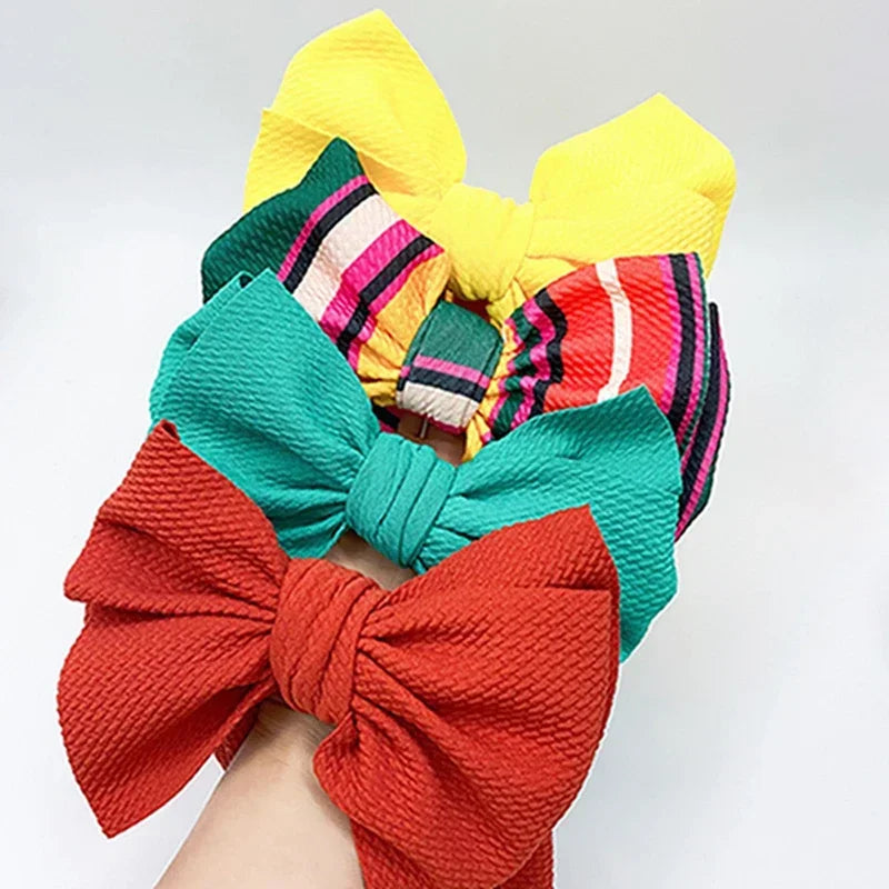 Lovely Flowers Pattern Bowknot Infant Headband Fashion Cartoon Print Bows Baby Hairband Hair Accessories Birthday Gifts