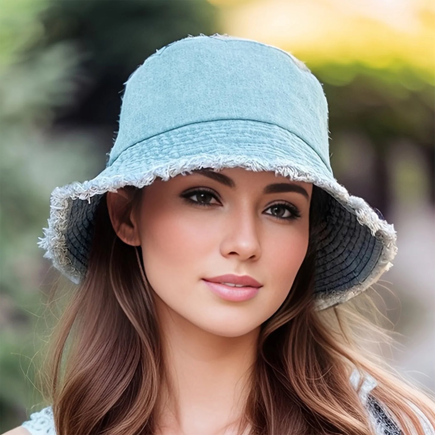 Summer Denim Fisherman Hat for Women | Trendy Breathable Bucket Hat | Beach & Vacation