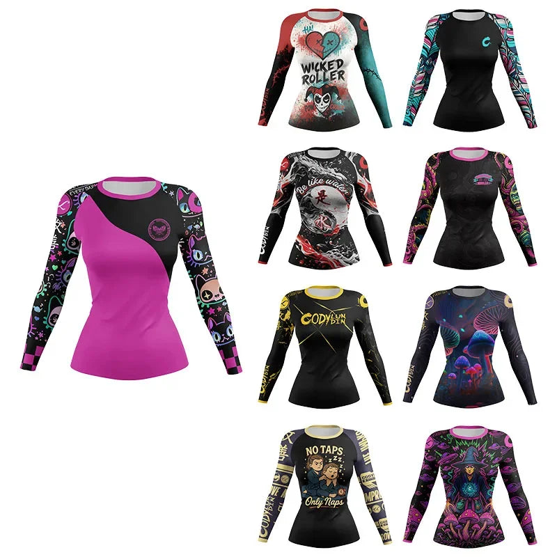 Women's Compression Rash Guard — MMA, BJJ & Gym Training Shirt