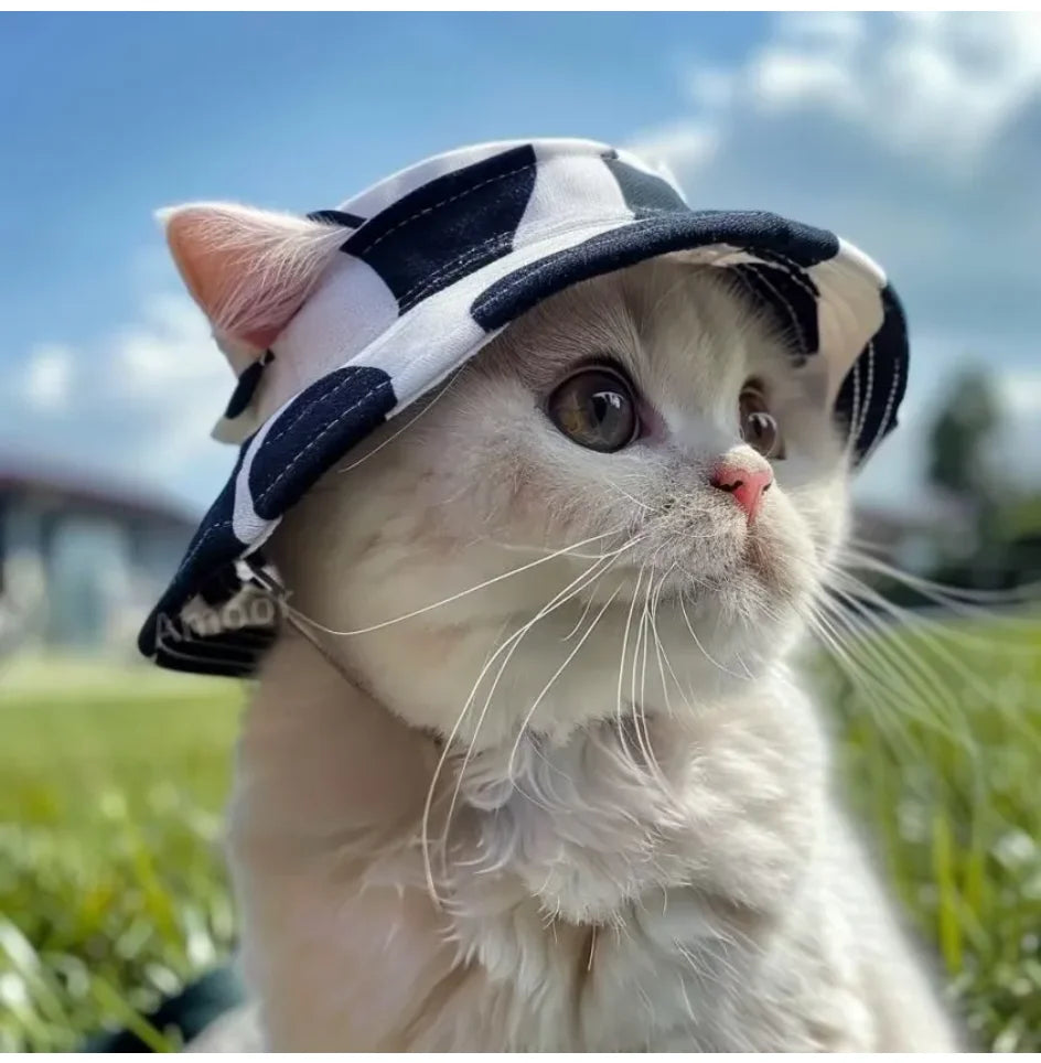 Pet Bucket Hat | Sun Hat for Small & Medium Dogs and Cats | Cute Pet Accessory