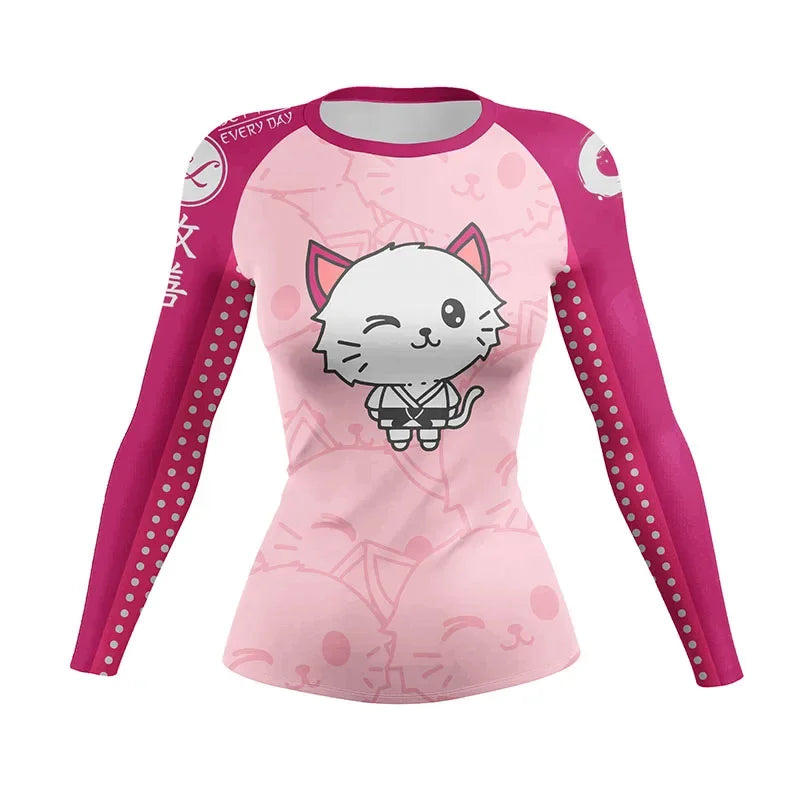 Women's Compression Rash Guard — MMA, BJJ & Gym Training Shirt