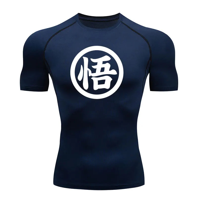 Rash Guard Jiu jitsu T-Shirt Men Boxing Jerseys Rashguard T Shirts Running Sport MMA Compression Shirts Fitness Tops Anime Print