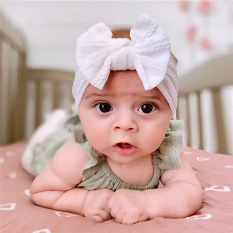 Baby Bow Knit Headband Set of 5 | Soft & Stretchy | 0–2 Years