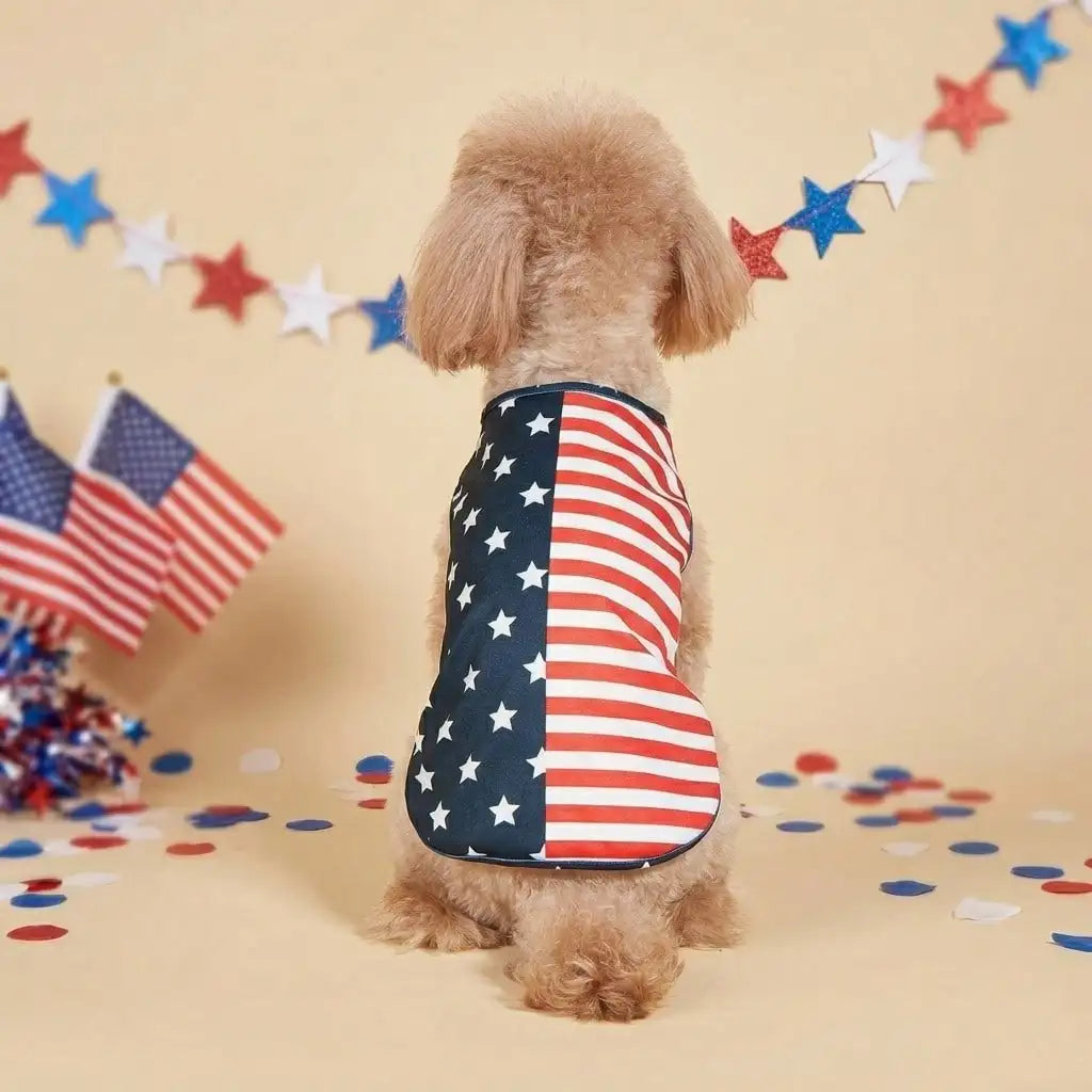 4th of July Patriotic Dog Dress & Pet Vest | Independence Day Pet Outfit