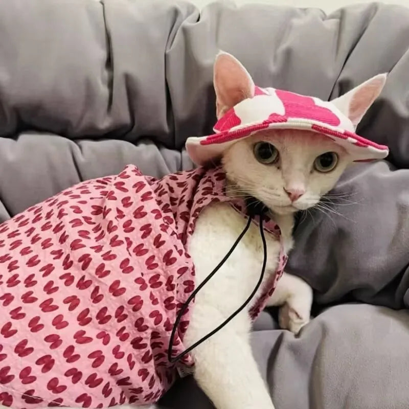 Pet Bucket Hat | Sun Hat for Small & Medium Dogs and Cats | Cute Pet Accessory