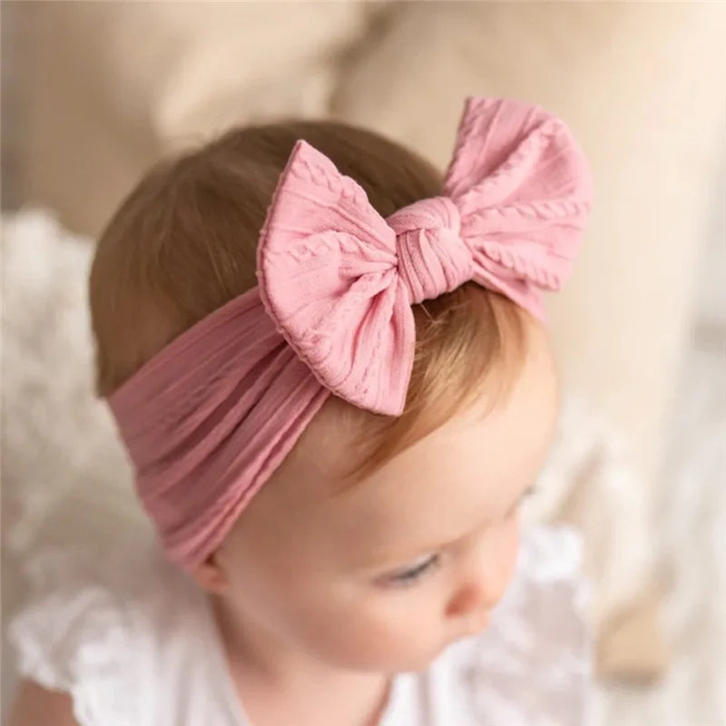 Baby Bow Knit Headband Set of 5 | Soft & Stretchy | 0–2 Years