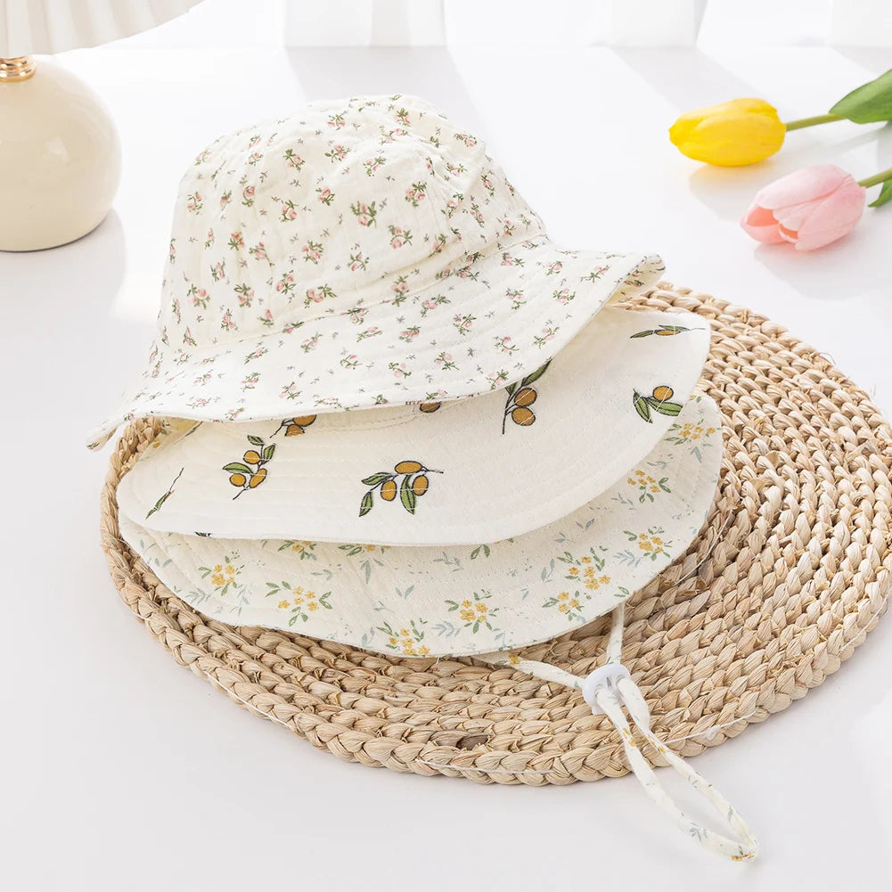Baby Cotton Bucket Hat | Soft Sun Hat for Infants 3–12 Months | Unisex