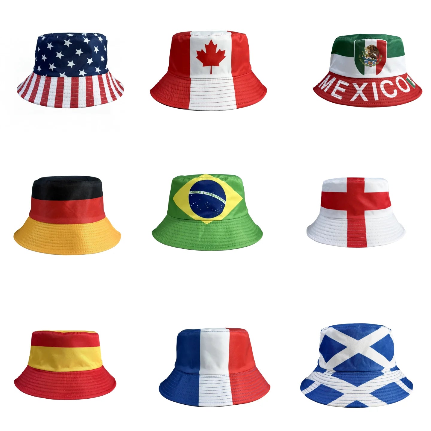 World Cup Reversible National Flag Print Bucket Hat | UV Protection Outdoor Sun Hat | Unisex