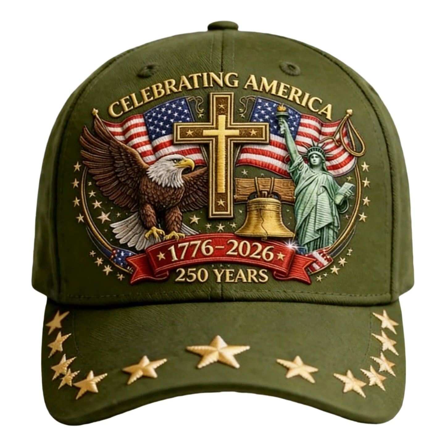 1776–2026 American Flag Eagle Baseball Cap | Unisex | Adjustable
