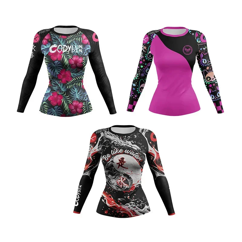 Women's Compression Rash Guard — MMA, BJJ & Gym Training Shirt