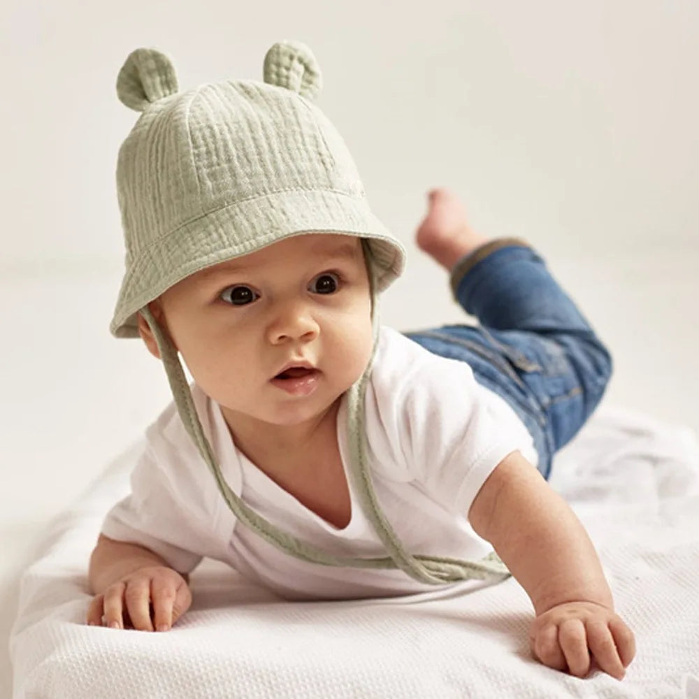 Spring/Autumn Print Baby Bucket Hat | Soft Cotton Infant Sun Cap | Unisex