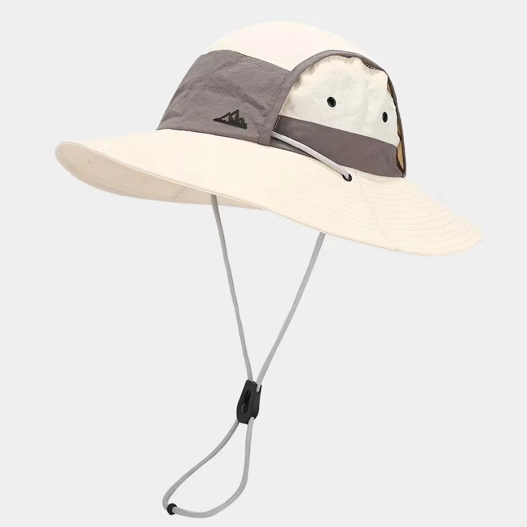 Foldable Wide-Brim Color-Block Sun Hat | UPF Protection | Unisex