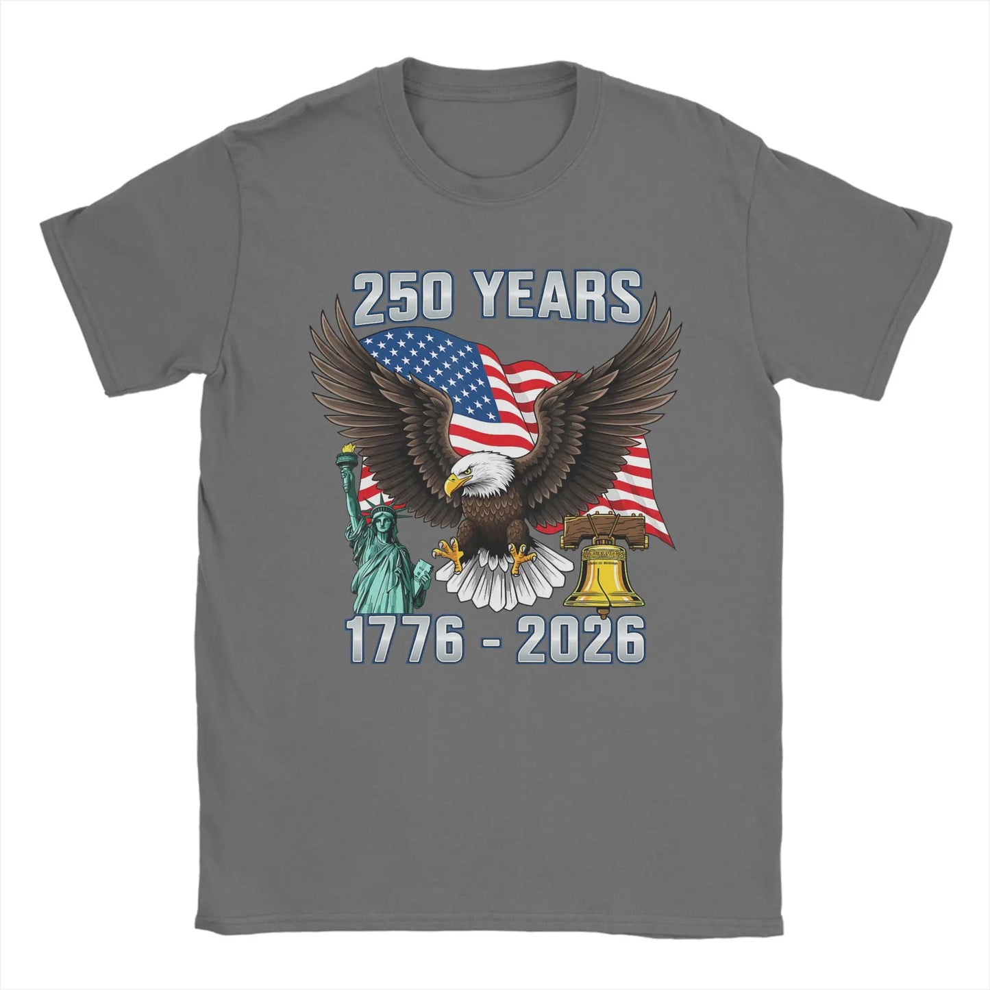 America 250th Anniversary T-Shirt | 1776–2026 USA Flag | Pure Cotton