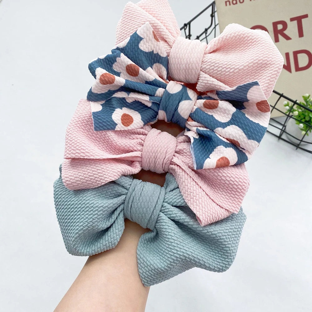 Lovely Flowers Pattern Bowknot Infant Headband Fashion Cartoon Print Bows Baby Hairband Hair Accessories Birthday Gifts