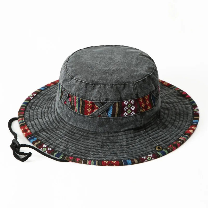 Retro Beach Fisherman Bucket Hat | Vintage Sun Hat | Unisex