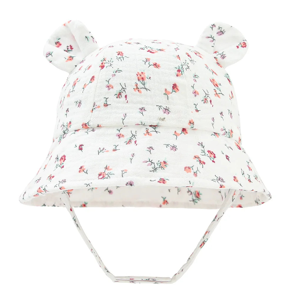 Spring/Autumn Print Baby Bucket Hat | Soft Cotton Infant Sun Cap | Unisex