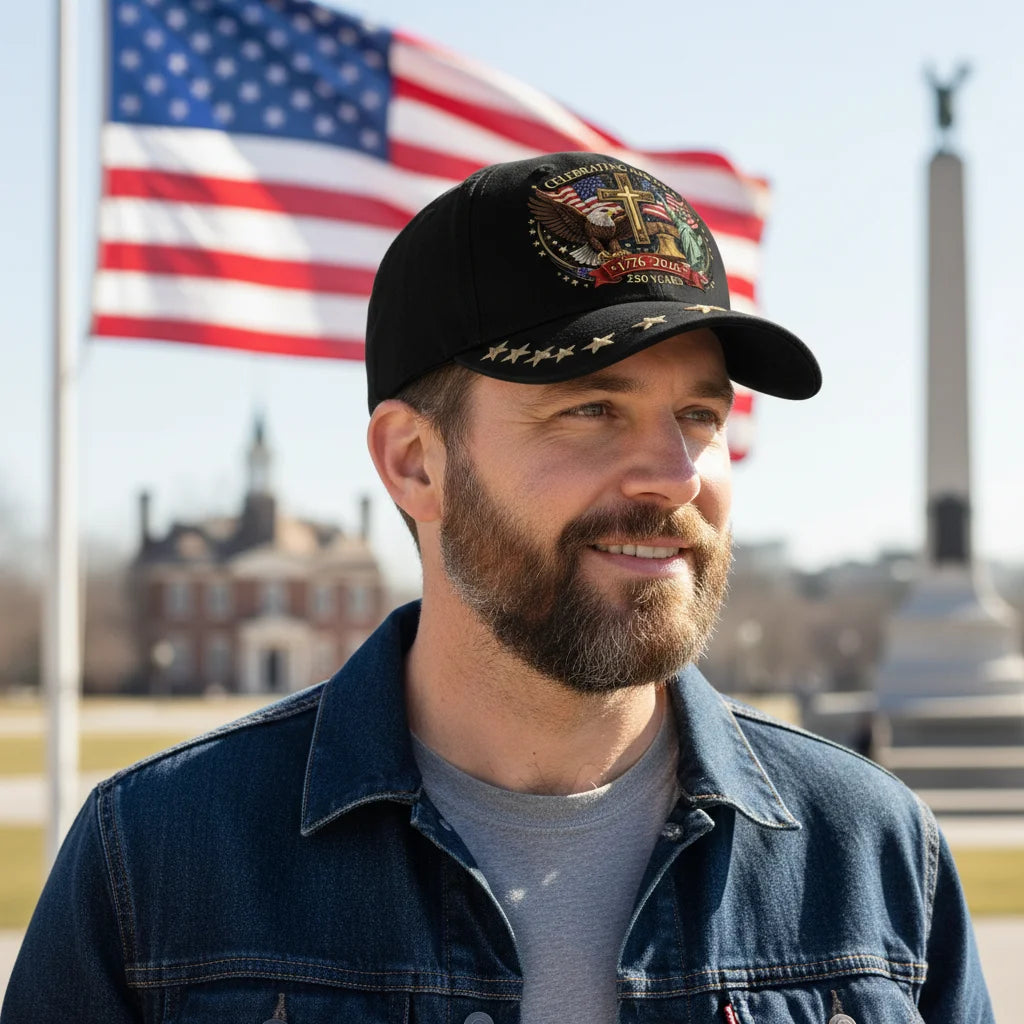 1776–2026 American Flag Eagle Baseball Cap | Unisex | Adjustable