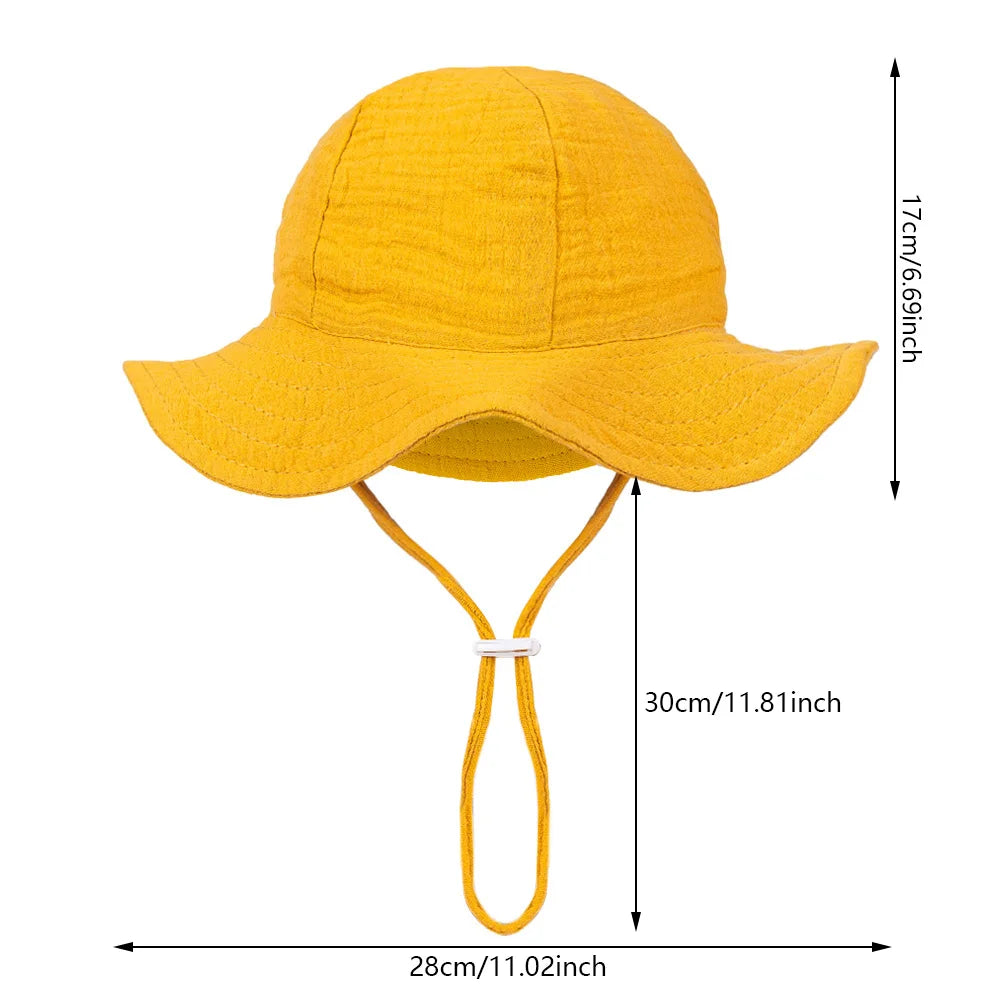 Baby Cotton Bucket Hat | Soft Sun Hat for Infants 3–12 Months | Unisex