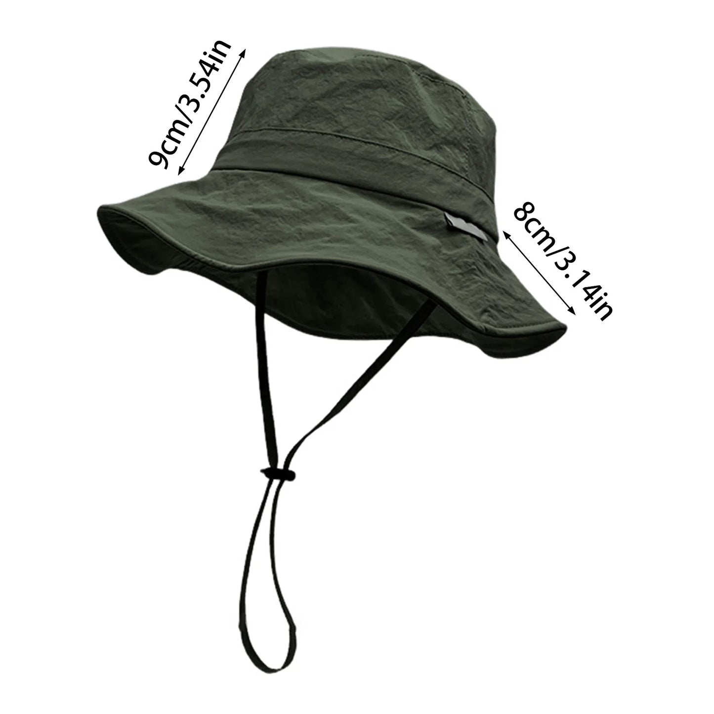 Classic Wide Brim Drawstring Bucket Hat | Breathable Outdoor Summer Hat | Unisex