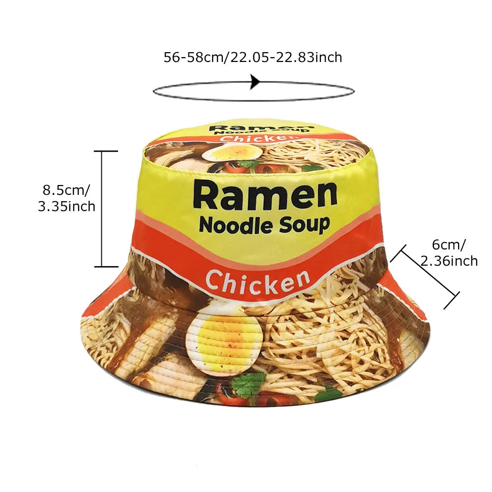Ramen or Loco Prints for Outdoor Bucket Hats | Sun-Proof Fisherman Cap | Unisex