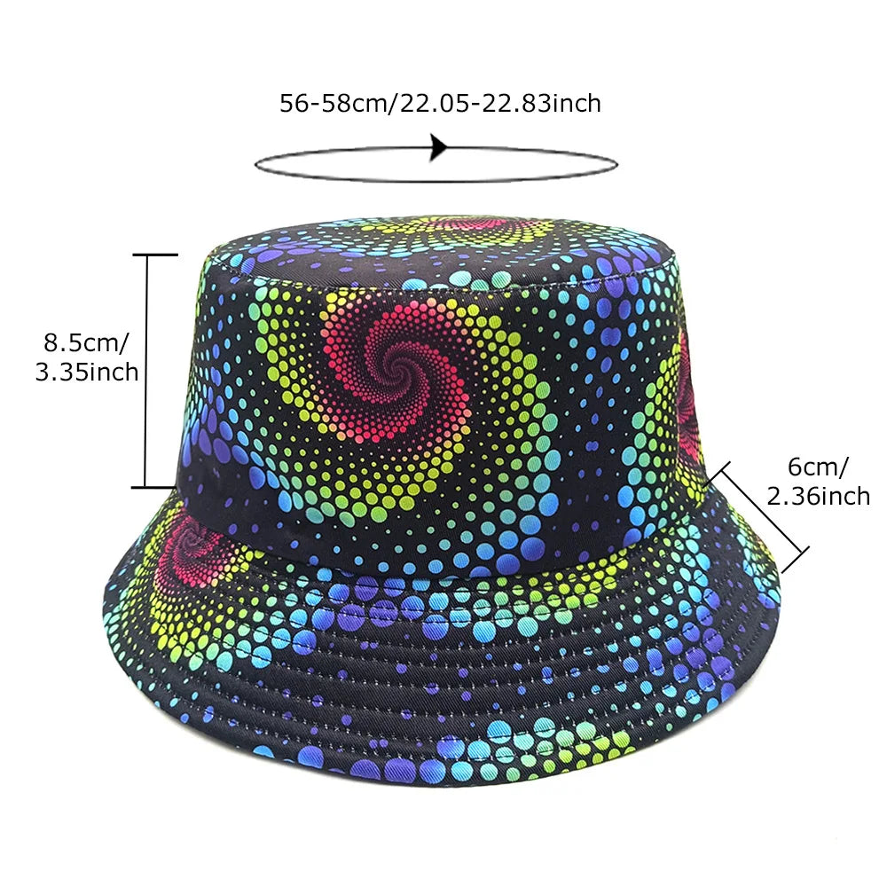 Luxury Polka Dot Pattern Bucket Hats for Women and Men Summer Sun Hat Outdoor Sunscreen Fisherman Hat Decorate Panama Reversible Hip Hop