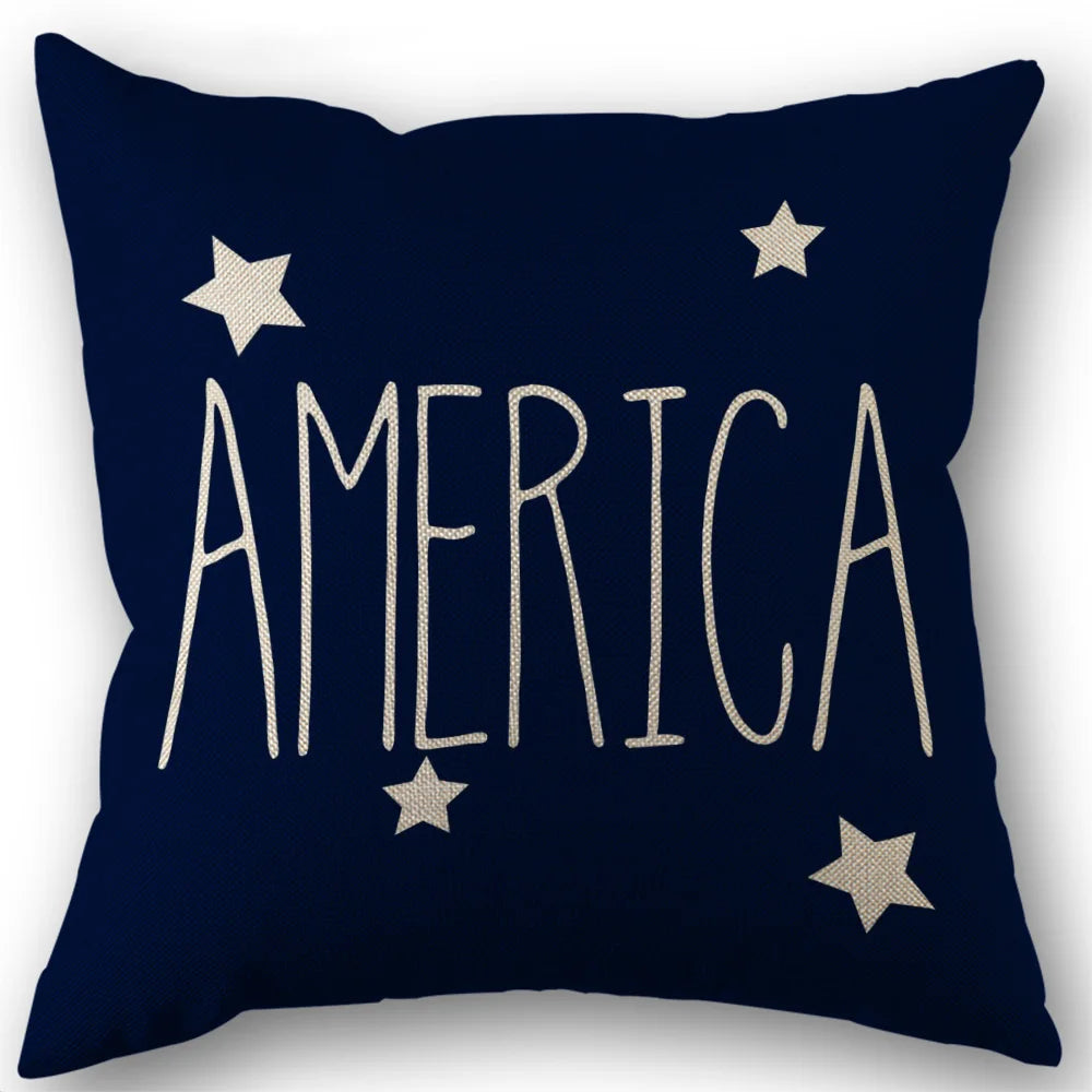 Independence Day Patriotic Throw Pillow Case | 4th of July Home Decor
