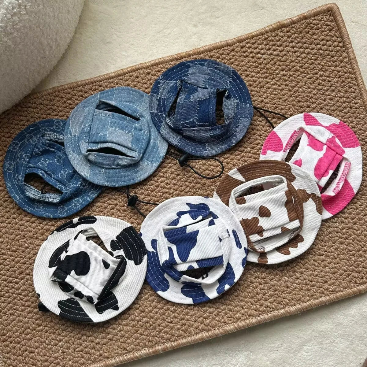 Pet Bucket Hat | Sun Hat for Small & Medium Dogs and Cats | Cute Pet Accessory