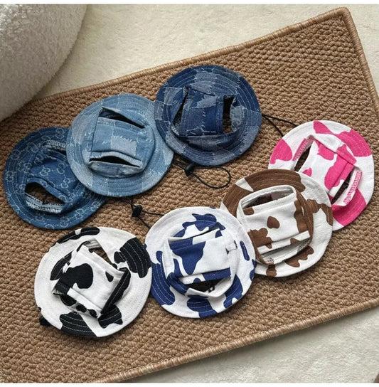 Pet Bucket Hat | Sun Hat for Small & Medium Dogs and Cats | Cute Pet Accessory