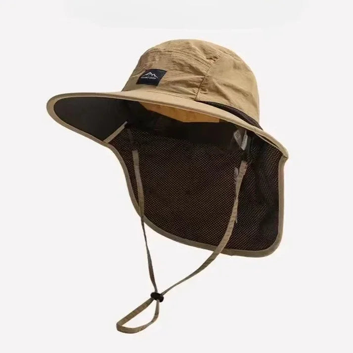 Wide Brim Mesh Breathable Sun Hat with Neck Flap | Outdoor Visor | Unisex