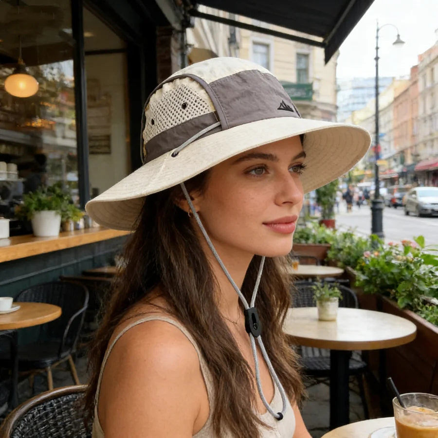 Foldable Wide-Brim Color-Block Sun Hat | UPF Protection | Unisex