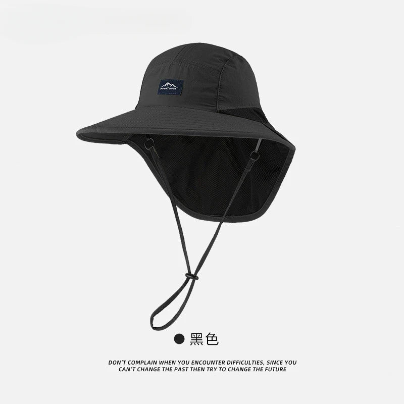 Wide Brim Mesh Breathable Sun Hat with Neck Flap | Outdoor Visor | Unisex