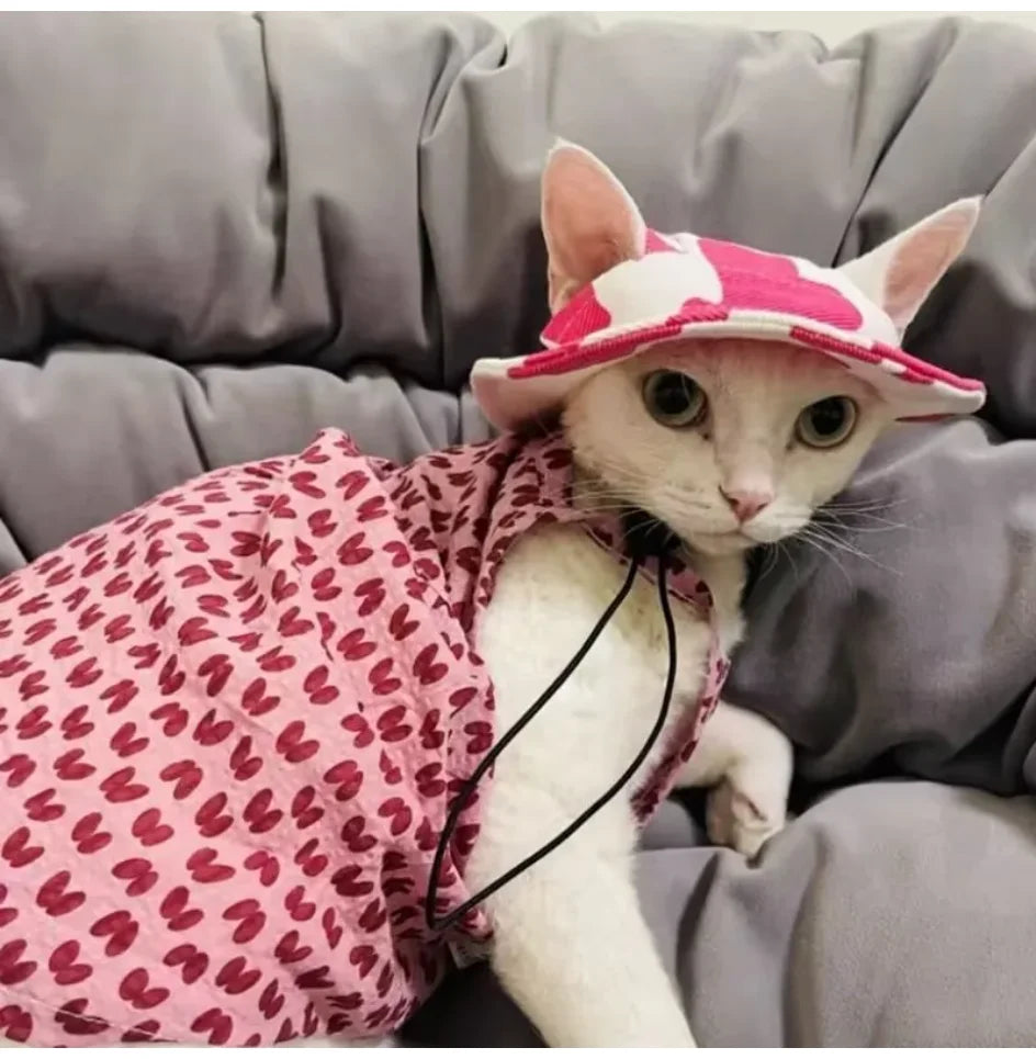 Pet Bucket Hat | Sun Hat for Small & Medium Dogs and Cats | Cute Pet Accessory