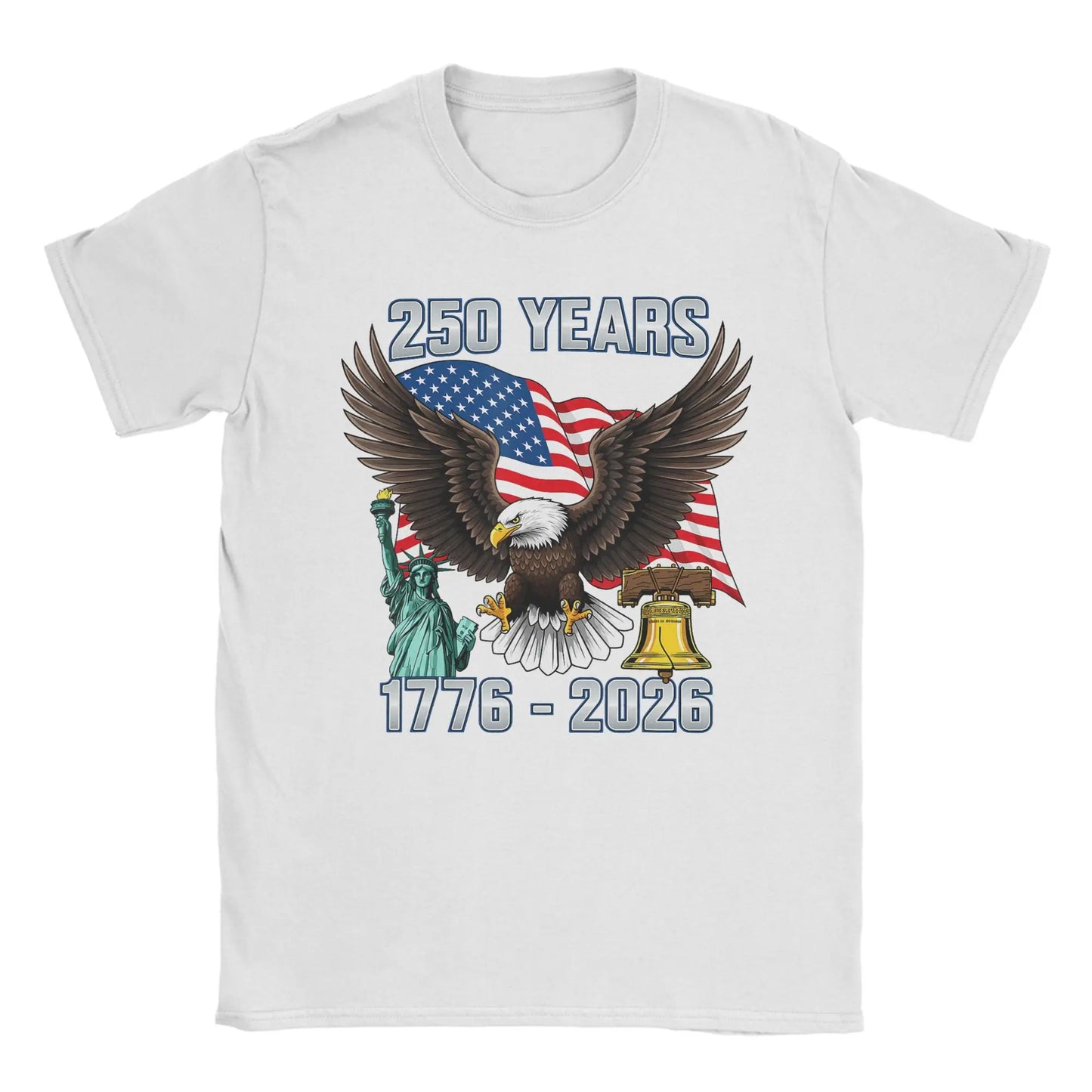 America 250th Anniversary T-Shirt | 1776–2026 USA Flag | Pure Cotton