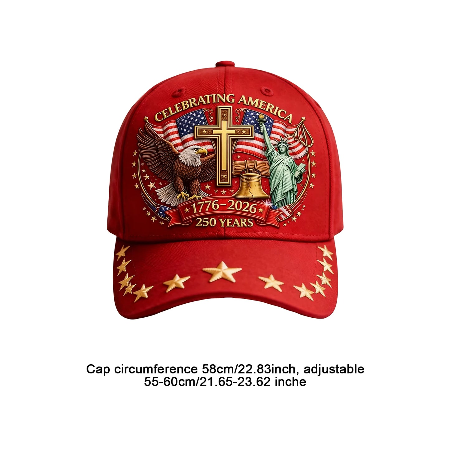 1776–2026 American Flag Eagle Baseball Cap | Unisex | Adjustable