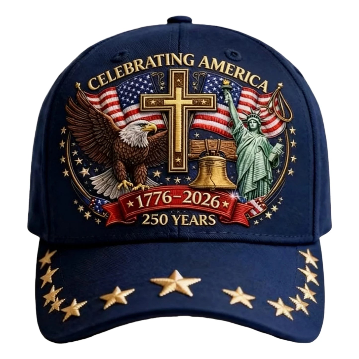 1776–2026 American Flag Eagle Baseball Cap | Unisex | Adjustable