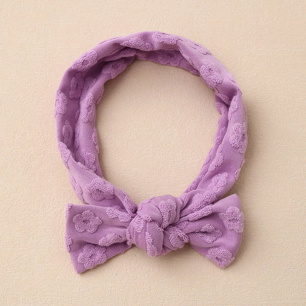 Baby Headband Solid Color Print Bows Hair Bands For Newborn Infant Turban Soft Elastic Headwear Baby Girl Hair Accessories