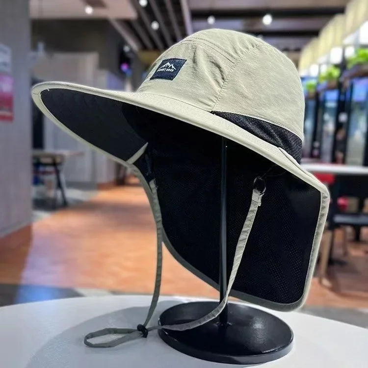 Wide Brim Mesh Breathable Sun Hat with Neck Flap | Outdoor Visor | Unisex
