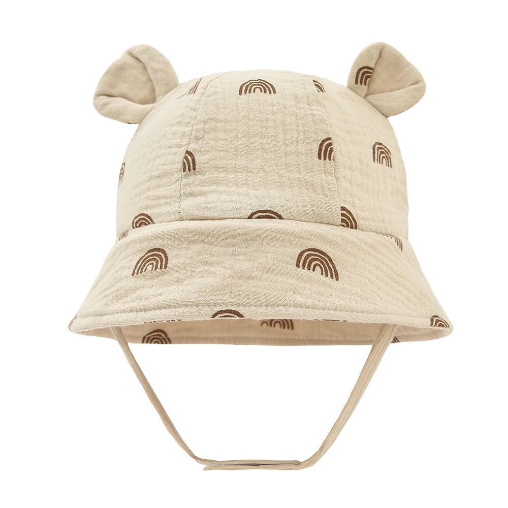 Spring/Autumn Print Baby Bucket Hat | Soft Cotton Infant Sun Cap | Unisex