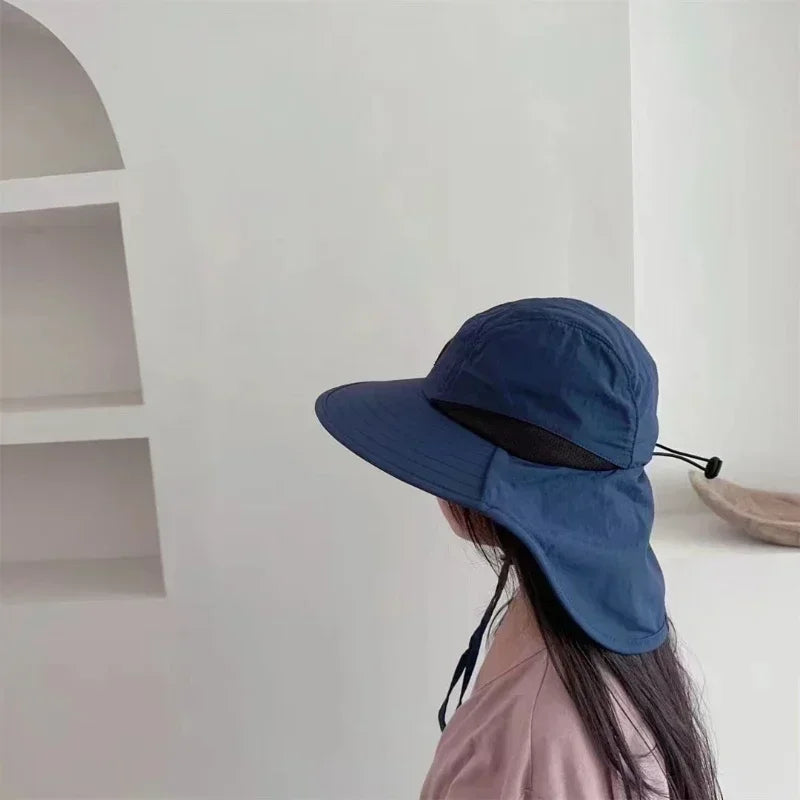 Wide Brim Neck Protection Quick-Dry Hiking Hat | Outdoor Sun Hat | Unisex