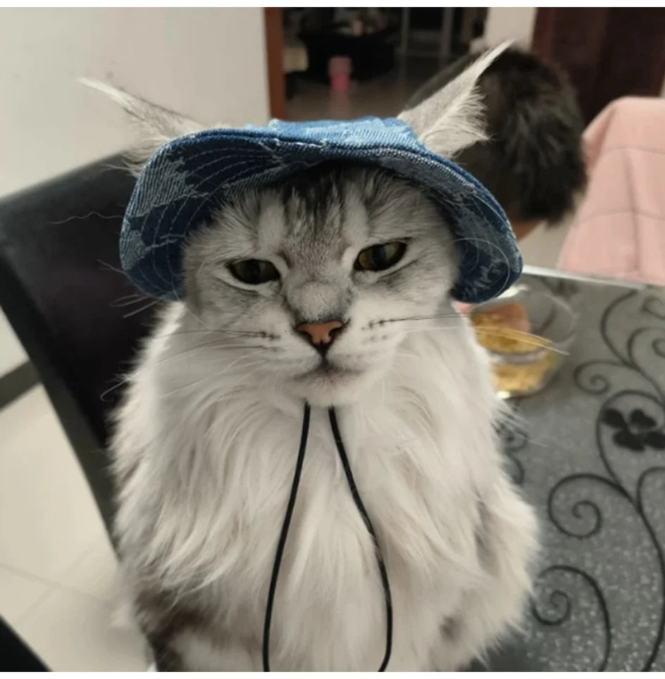 Pet Bucket Hat | Sun Hat for Small & Medium Dogs and Cats | Cute Pet Accessory
